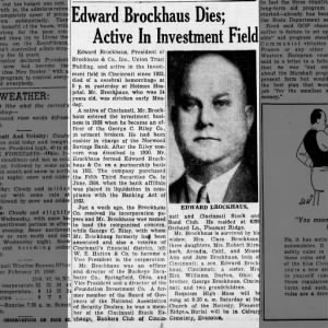 Obituary for Edward Brockhaus