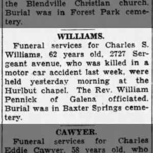 Obituary for Charles S WILLIAMS
