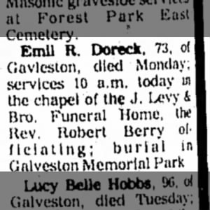 Obituary for Emil R. Doreck