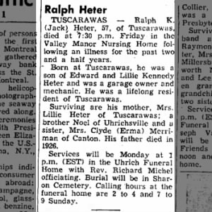 Obituary for Ralph K. Heter
