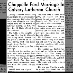 Marriage of Chappclle / Ford