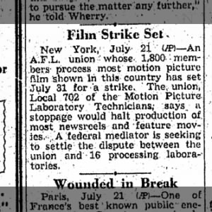 1949 strike threat