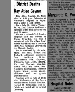 Obituary for Atlee Gaynor
