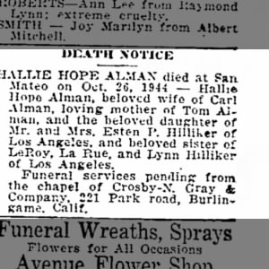 Obituary for Halloween Allman