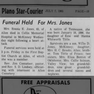 Obituary for Jones Jones