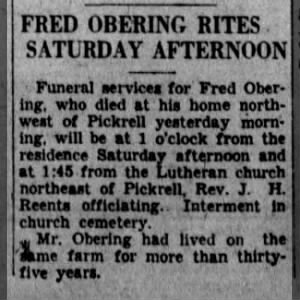 Obituary for FRED 0 BERING