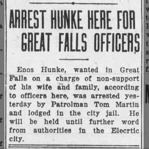 Enos Hunke Arrested
