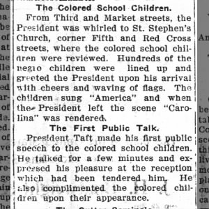 St Stephen Church, President Taft, Nov 9, 1909