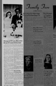 Marriage Winans/Fetherman  20 Aug 1960