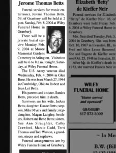 Obituary for Jerome Thomas Betts