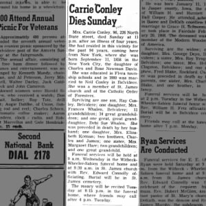 Obituary for Carrie tonley