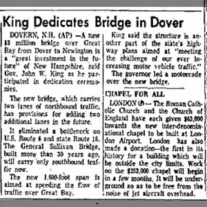 King Dedicates Bridge in Dover