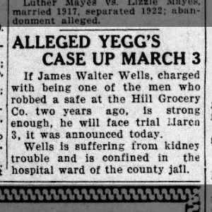 James Walter Wells-- charged with robbery???? needs more research