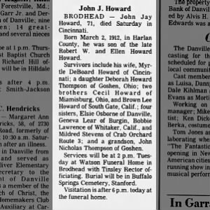 Obituary for John Jay Howard