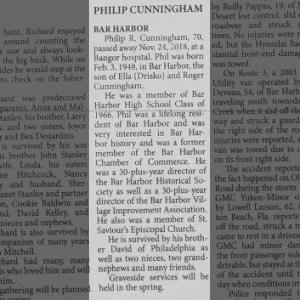 Obituary for Philip R CUNNINGHAM
