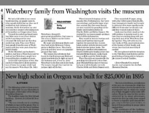 Waterbury Family from Washington State - Betty's Column