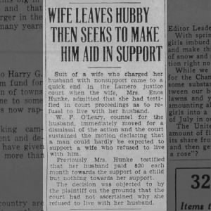 Wife leaves hubby then seeks to make him aid in support