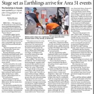 Stage Set as Earthlings Arrive for Area 51 Events - The Daily Herald - Sep 20, 2019