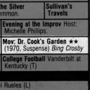 sci fi channel: dr. cook's garden (1971)