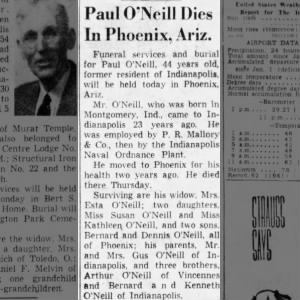 Obituary for Paul O'Neill