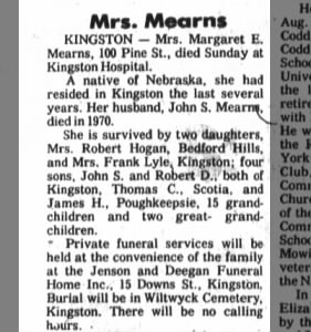 Obituary for Margaret E. Moarns