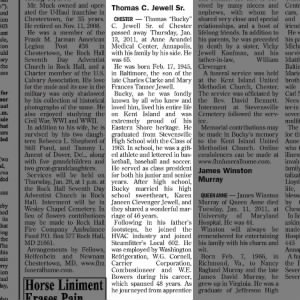 Obituary for Thomas C. Jewell Sr.