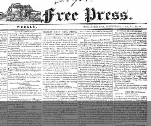 Township of Springwells reference to George Henderson in Dem Free Press 10-18-1837