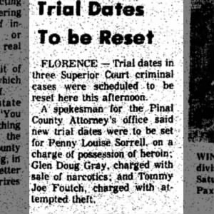 Glen Douglas Gray charges Sept 1973