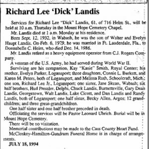Richard Lee Landis