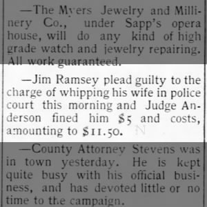 1898Oct17 Mon p3 GalenaEveningTimes (KS) James Ramsey guilty