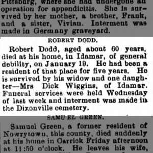 Obituary for ROBERT DODD