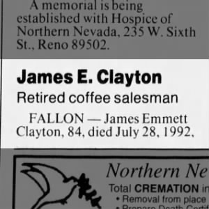 Obituary for James Emmett Clayton