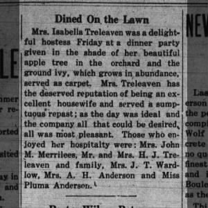 dined on lawn 1911