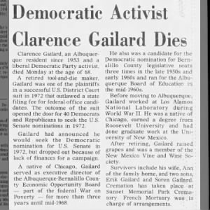 Obituary for Clarence Gailard