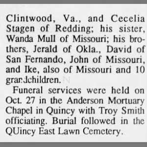 obituary for Clifford Leon Clemons - Part 2