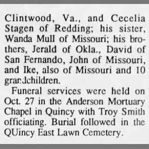 Obituary for Clifford Leon Clemons - Part 2
