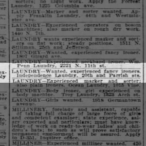Aug 9 1910, help wanted ad