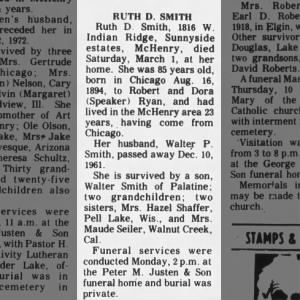 Obituary for RUTH D. SMITH