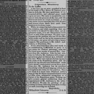 1882 WU inquiry about Liberian replacement