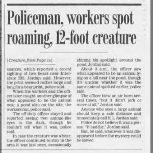 2000-08-01 Arundel policeman, workers track roaming 12-foot creature - Part 2