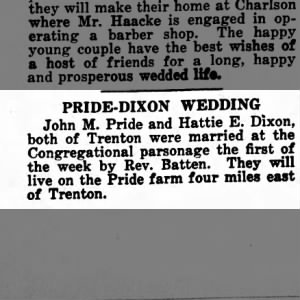 Marriage of Pride / Dixon