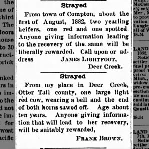 Wadena, Minnesota · Thursday, October 12, 1882