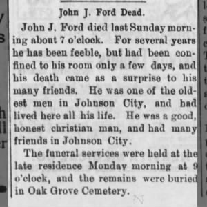 Obituary for John J. Ford