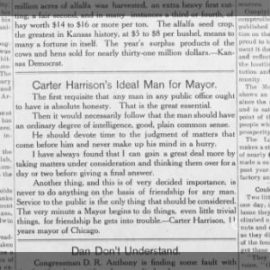 jan 22 14 p1 The Advertiser (Lawrence KS) statement chh of ideal mayor, no cronyism 