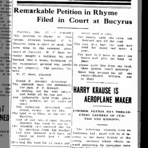 Beer Petitiion in Rhyme The Elyria Republican
Elyria, OH 1909 11 25