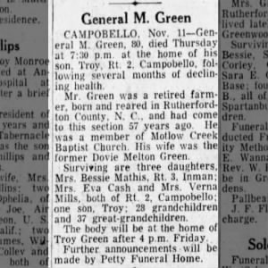 General Marion Green - great grandfather 