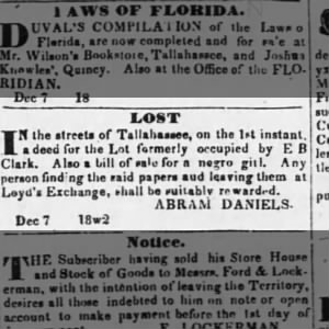A bill of sale for a negro Girl 