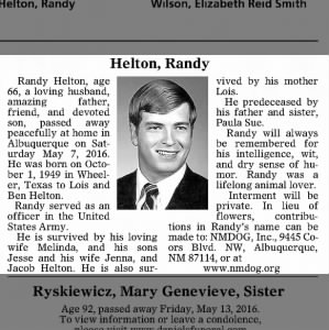 Obituary for Randy Helton