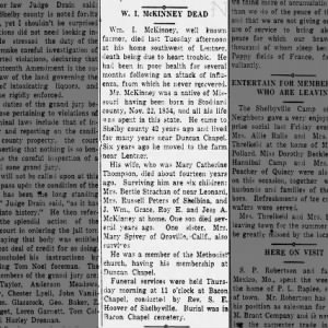 Obituary for W. I. McKINNEY