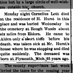 Cornelius Lott died